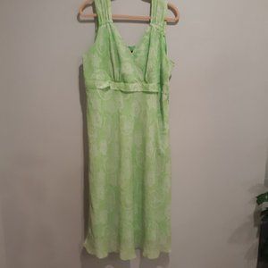 Spring Green Sleeveless Flowy Summer Dress
